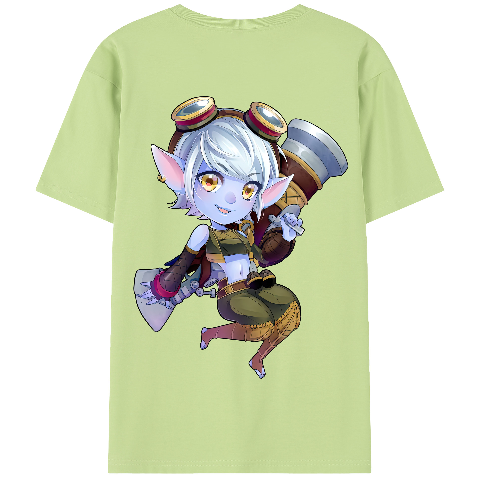 リーグ・オブ・レジェンド League of Legends LOL 綿100％半袖Tシャツ（背面プリント）